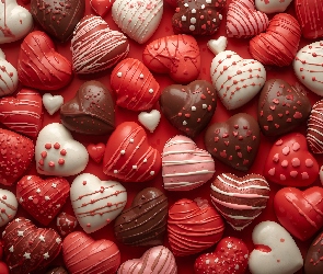 Słodycze, Serduszka, Czekoladki