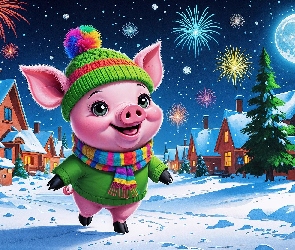 Fajerwerki, Wioska, Świnka