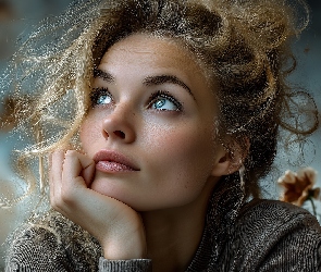 Grafika AI, Loki, Kobieta, Blondynka