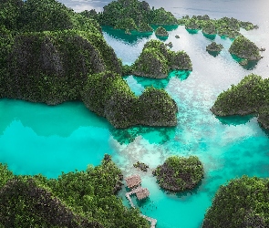 Raja Ampat, Roślinność, Morze, Wyspy, Indonezja