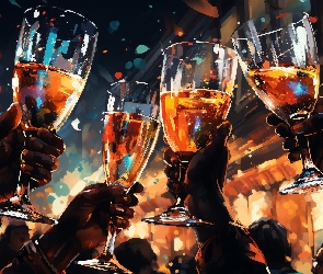 Alkohol, Toast, Kieliszki