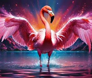 Flaming, Woda, Grafika