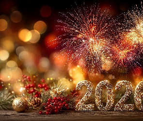 Nowy Rok, Grafika AI, Fajerwerki, Sylwester, 2026