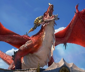 World of Warcraft Dragonflight, Niebo, Skrzydła, Smok, Gra