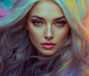Portret, Grafika, Kobieta