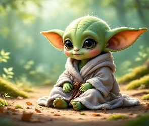 Grafika AI, Baby Yoda, The Mandalorian, Serial, Postać, Grogu