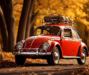 Volkswagen Garbus, Bagaż, Czerwony