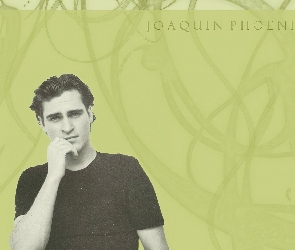 Joaquin Phoenix, czarna koszulka