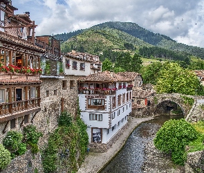 Misto Potes, Domy, Most, Rzeka, Hiszpania