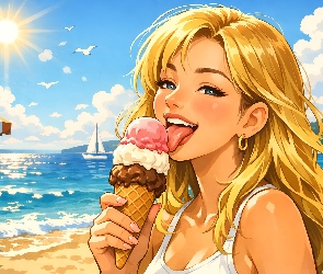 Dziewczyna, AI, Lody