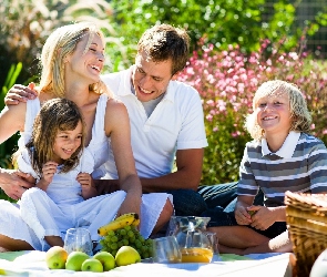 Piknik, Dzieci, Rodzina, Rodzice