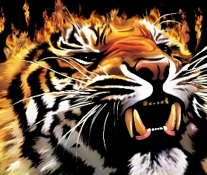 Tygrys, Ogień