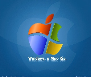 windows, jabłko, Apple, grafika