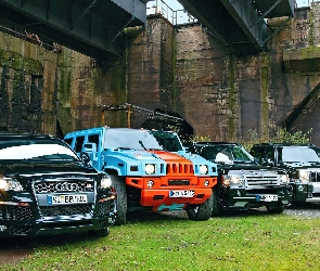 Jeep
, Range Rover, Audi, Hummer