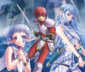 Ys Vi The Ark Of Napishtim, miecz, manga, postacie, grafika, łuk
