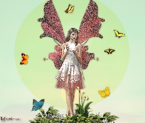 Motyl, Fantasy, Kobieta