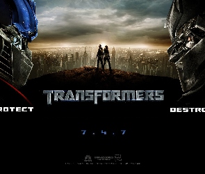 roboty, budynki, Transformers