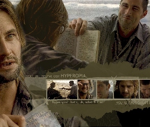 książka, Josh Holloway, Lost, zdjęcia, Matthew Fox, Serial, Zagubieni