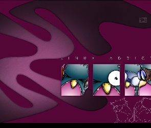 Linux, oko, grafika, pingwin