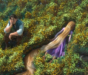 Trawa, Tangled, Zaplątani, Roszpunka, Flynn