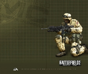 żołnierz, broń, Battlefield 2