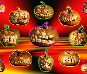 Halloween, różne dynie