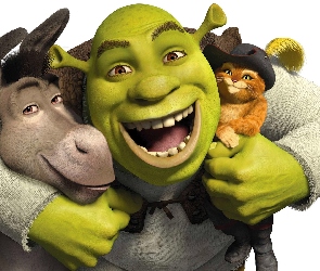 Shrek, Przyjaźń, Kapelusz, Uśmiech, Osioł