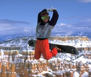 śnieg, snowboardzista , Snowbording, deska