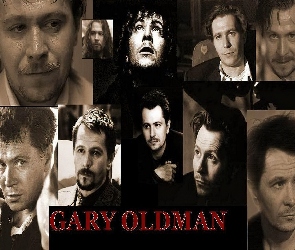 krótkie włosy, ciemne oczy, Gary Oldman