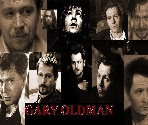 krótkie włosy, ciemne oczy, Gary Oldman