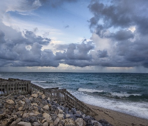 USA, Floryda, Morze, Palm Beach
