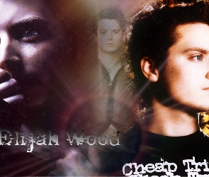 Elijah Wood, ciemne włosy, niebieskie oczy