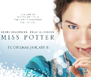 napisy, twarz, Miss Potter, Renee Zellweger