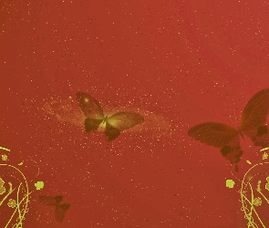Kwiaty, Tekstura, Motyl