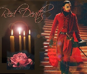 Gerard Butler, schody, świece, smoking, Phantom Of The Opera
