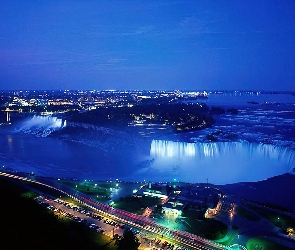 Niagara, Nocą, Wodospad