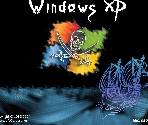 Windows XP, trupia czaszka, piraci