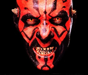 głowa, Darth Maul, Star Wars, zęby