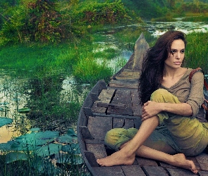 Jezioro, Łódka, Angelina