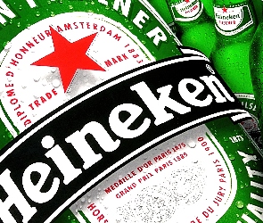 Etykieta, Butelka, Piwo, Heineken