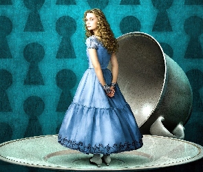 Alice in Wonderland, Filiżanka, Mia Wasikowska, Aktorka, Alicja w Krainie Czarów