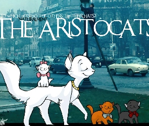 Film animowany, miasto, The Aristocats, koty, Aryskotraci