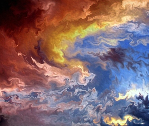 Kolorowe, Abstrakcja, Chmury