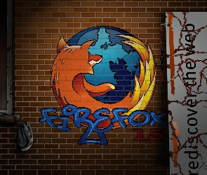 Graffiti, Firefox, Ściana