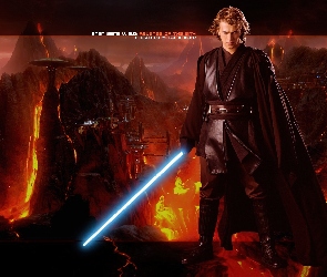 Hayden Christensen, skały, miecz