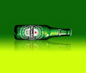 Butelka, Tło, Zielono, Żółte, Heineken