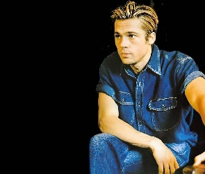 Brad Pitt, spodnie, koszula