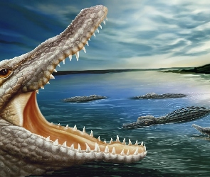 Krokodyle, Grafika 2D, Woda