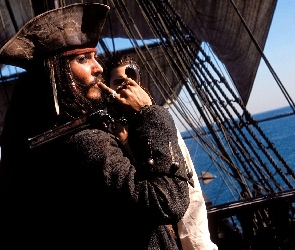kapelusz, Johnny Depp, Piraci Z Karaibów, statek