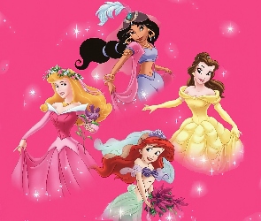 Księżniczki, Bella, Dżasmina, Arielka, Aurora